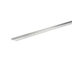 Aluminum profile J-shaped anodized Arcansas silver 16x2000 mm