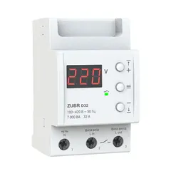 Реле ZUBR напряжения 1 фаза 3 модуля 32А 7 000VА D32