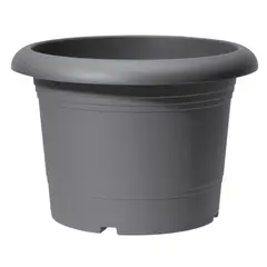 ქოთანი ყვავავილის პლასტმასი Scheurich METALLIC GREY 40/322