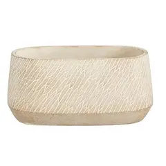 Горшок керамический Camino pot oval taupe - l24,5xw14,5xh11,5cm