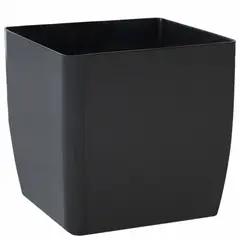 Горшок пластиковый  Aliana Kvadro низкий 27x27x26см. гранит