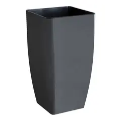 Горшок пластиковый Aleana Kvadro 16x16x30см гранит