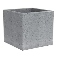 ქოთანი პლასტმასის ეზოსთვის Scheurich 240/30 C-CUBE STONY GREY