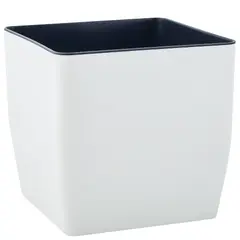 Горшок пластиковый Aleana Kvadro низкий 27x27x26см. белый