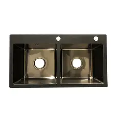 Kitchen sink with glass double Toner AF-3989 SVS Glass