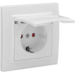 Power socket grounded with lid EKF ERR16-029-100 16А white