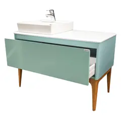 Тумба напольная с умывальником Denko Selanik 105 Turquoise Blue