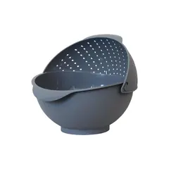 Bowl with sieve gray DAJAR 26995