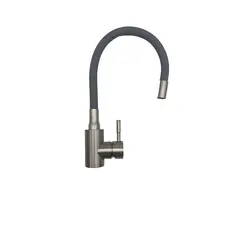 სამზარეულოს ონკანი სილიკონის მილით TONGBO pt-7188H ნაცრისფერი