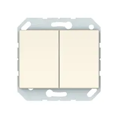 Switch pass-through without frame Vilma P(6+6)10-020-02 iv 2 key ivory