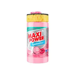 Средство для мытья посуды c губкой Maxi Power Bubble Gum 1 л
