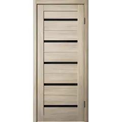 კარის ბლოკი ZPC PVC LA STELLA 206 იფანი ლატე  36x700x2150 მმ შუშა შავი