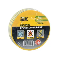 Insulating tape IEK yellow green 20 m