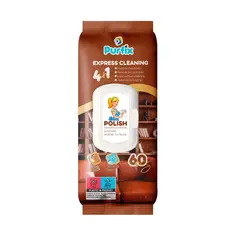 Wet wipe Purfix 60 pcs for leather and wooden items