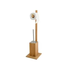 Rack with toilet paper holder and brush MSV Bamboo