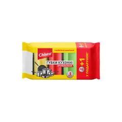 Kitchen sponge with groove Chisto Profile 3+1 pcs