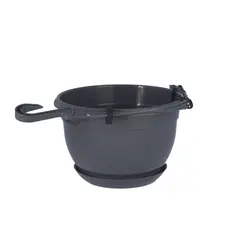 Hanging plastic pot for flowers FORM PLASTIC Malta 2502-014 Ø21 anthracite