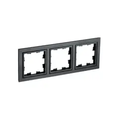 Рамка IEK BRITE 3 черный
