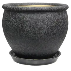 Flower Pot Ceramic Oriana Vietnam №1 Black Silk 18 l