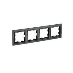 Рамка IEK BRITE 4 черный