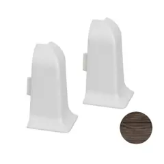 Наружный угол для плинтуса VOX PVC Esquero E-623 дуб темный 2 шт.