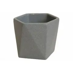 Pot ceramic for succulents Oriana№5 0.35 l metallic