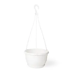 Hanging plastic pot for flowers FORM PLASTIC Malta 2502-011 Ø21 white