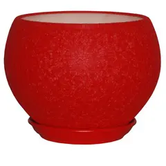 Flower Pot-Sphere Ceramic Red Silk 4,1l