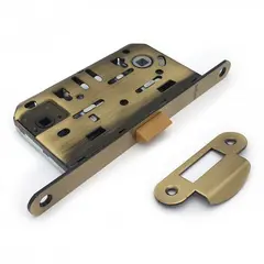 Silent mortise lock Soller 600WC-AB bronze without key for latch