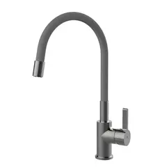 Смеситель для кухни с силиконовым изливом Rubineta FLEXY-33 (DG)