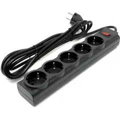 Extension cord  DEFENDER ES3 5 sectional with grounding 3 m black