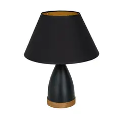 Table lamp Luminex 1 E27 15W black wood gold 3725