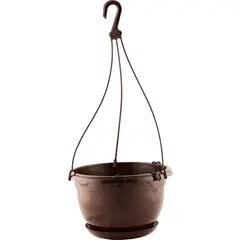 Hanging plastic pot for flowers FORM PLASTIC Malta 2503-013 Ø24 brown