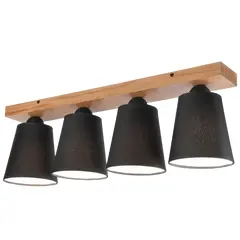 Ceiling lamp Lamkur LULA 4 E27 oak black 47720