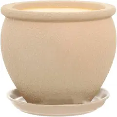 Ceramic flower pot Oriana Shar silk cappuccino 13.5x12.5 cm 1.4 l