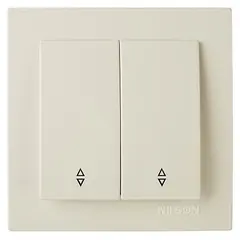 Switch pass-through Nilson TOURAN 24121009 2 key cream