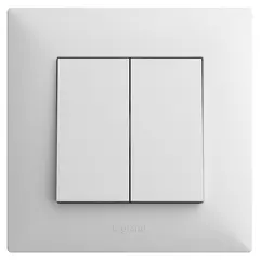 Switch without frame 2-key,white LEGRAND