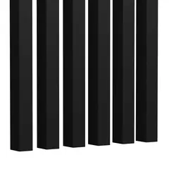 Рейка декоративная Foge 280x3x4 см черная 6 шт