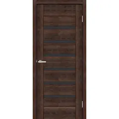 Door block Omic PVC Laguna european chestnut black glass 34x700x2150 mm