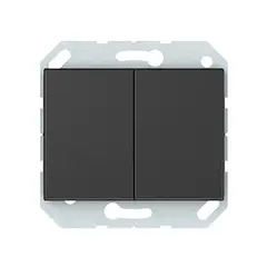 Switch pass-through without frame Vilma P(6+6)10-020-02 an 2 key anthracite