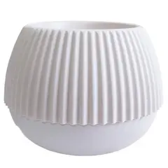 Pot plastic Aleana Boho d14 white rose