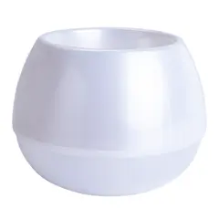 Pot plastic Aleana Sfera d14 white pearl