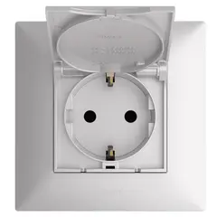 Socket no frame with grouding,with protection strokes,white LEGRAND