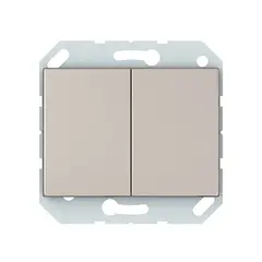 Switch pass-through without frame Vilma P(6+6)10-020-02 ch 2 key champagne