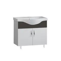 Floor cabinet with washbasin Denko Trend 80 white/anthracite gray