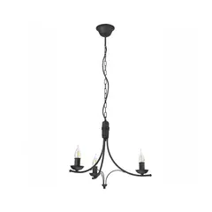 Chandelier Lamkur 3 E27 metal black LUCY 44088