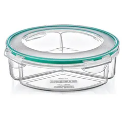 Container for products with three compartments Irak Plastik Fresh box LC-500 3х450 ml