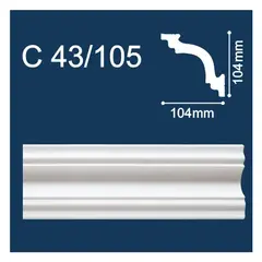 Plinth skirting board SOLID С43/105 white 2 m