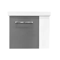 Hanging cabinet with washbasin Denko Step 50 white/anthracite gray