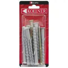 დუბელი ჩარჩოსთვის Koelner 6 ც B-KDS10100 100 mm ბლისტი
